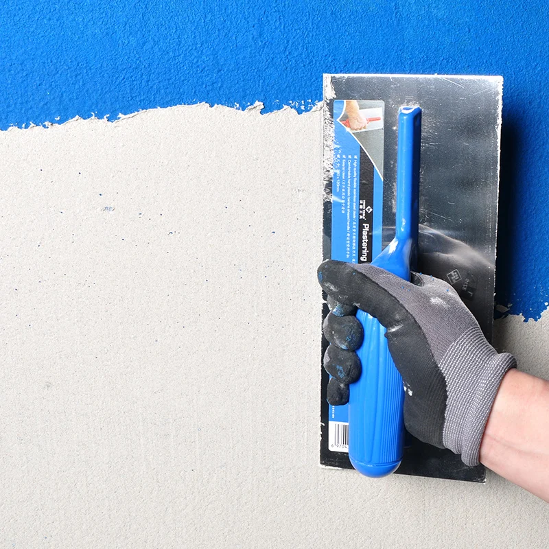 Square Notched Trowel Plastering Finishing Flat Trowel Stainless Steel California Square Notched Trowel for Large Format Tiles