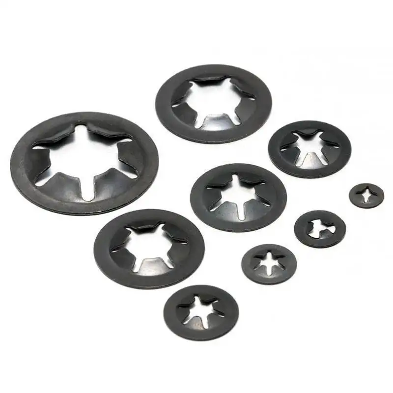 20-50pcs/lot M2 M2.5 M3 M4 M5 M6 M8 M10 M12 Star Lcok Plum Bearing Retaining Rings Flower Washer Clip