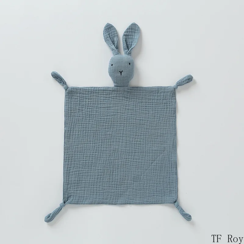 Soft Cotton Newborn Baby Muslin Comforter Blanket Baby Sleeping Rabbit Dolls Handkerchief Infants Soothe Appease Towel Bibs cotton towel cotton muslin blanket cotton blanket swaddle blanket cotton swaddle cotton gauze blanket