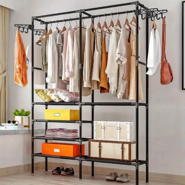 Heavy Duty Clothes Rail Hanging Rack Garment Display Stand Storage Shelf