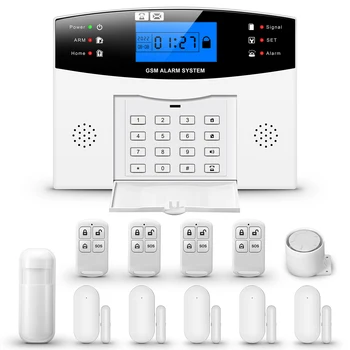 APP Remote Control Alarm Panel Switchable 9 Languages Wireless Home Security WIFI GSM GPRS Alarm System  RFID Card Arm Disarm 1