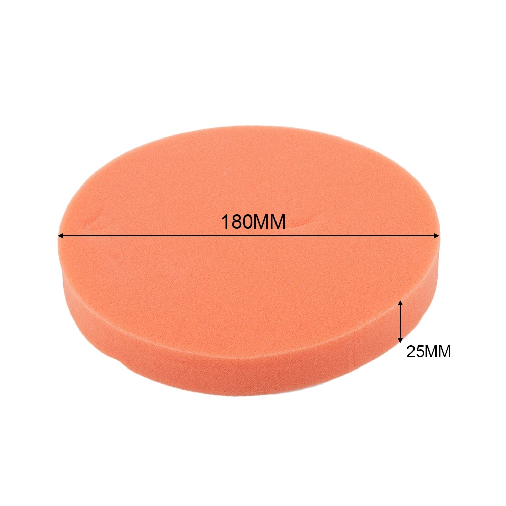 

Clean Buffing Waxing Paint Care Tool Car Orange Rotary Sponge 7inch Flat Polishing Universal Durable Practical