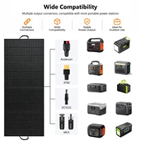 Panneau solaire pliable et portable de 400 W, avec support réglable, chargeur solaire étanche pour la maison, le jardin, les activités domestiques et les stations d’alimentation extérieures. 5