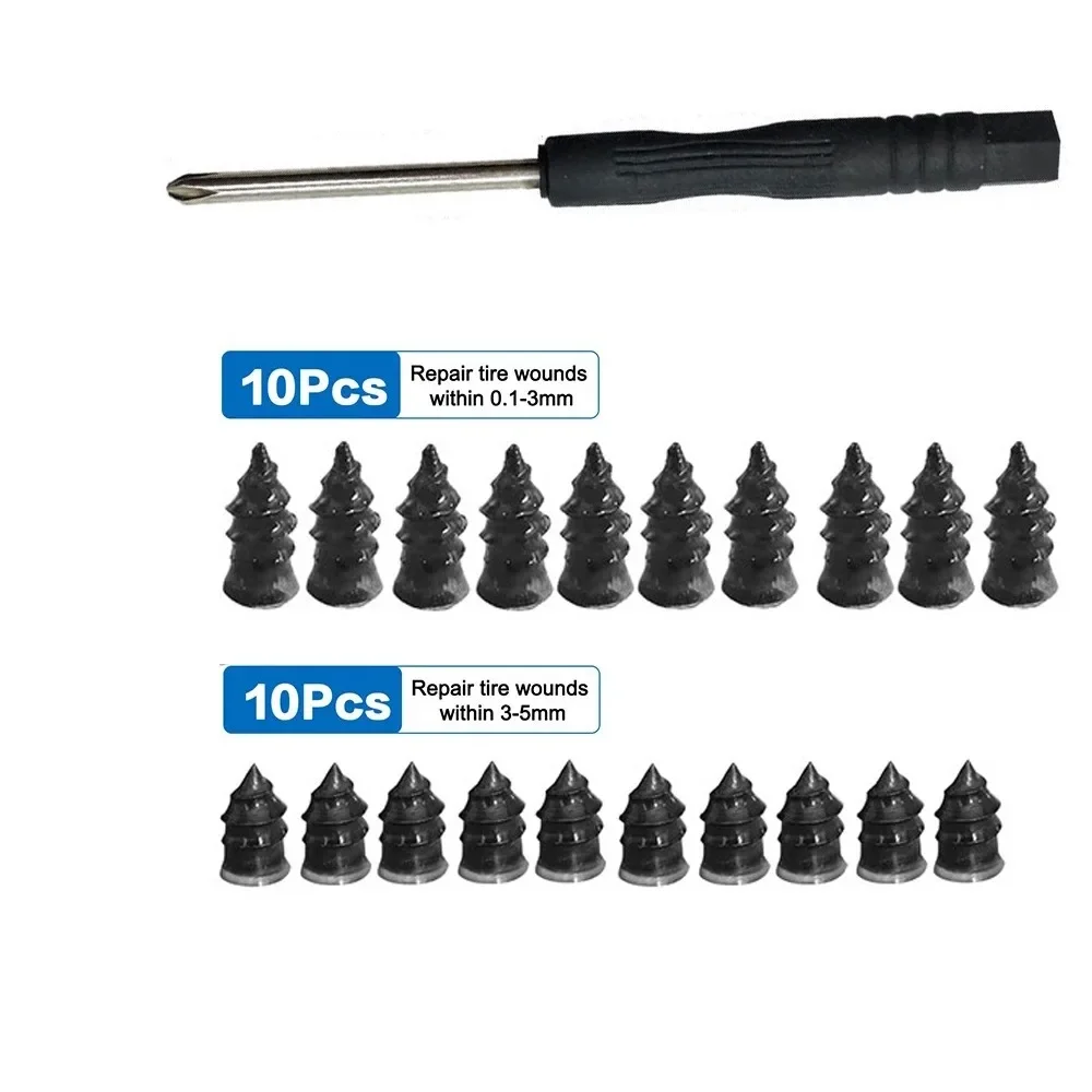 Car Motorcycle Vacuum Tyre Repair Nails Tubeless Tools Rubber Truck Scooter Bike Tire Puncture 20Pcs tire repair kit