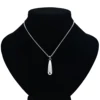 1pc Tear Drop Keepsake Ashes Urn Pendant Memorial Heart Necklace with Screw Open and Close Cremation Jewelry 5