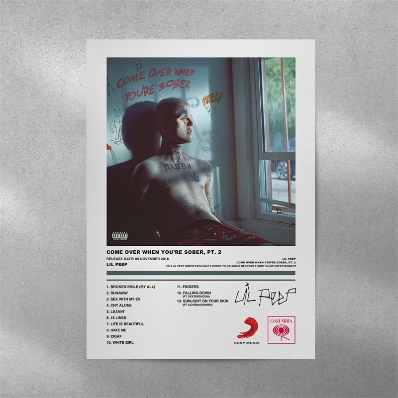 thumbnail image 1 of Póster de portada de álbum de música de rapero de 2023, Doja Cat, Juice WRLD, Lil Skies, Dave & Central Cee Gunna, impresión en lienzo, arte de pared, decoración de habitación, 1 of 5