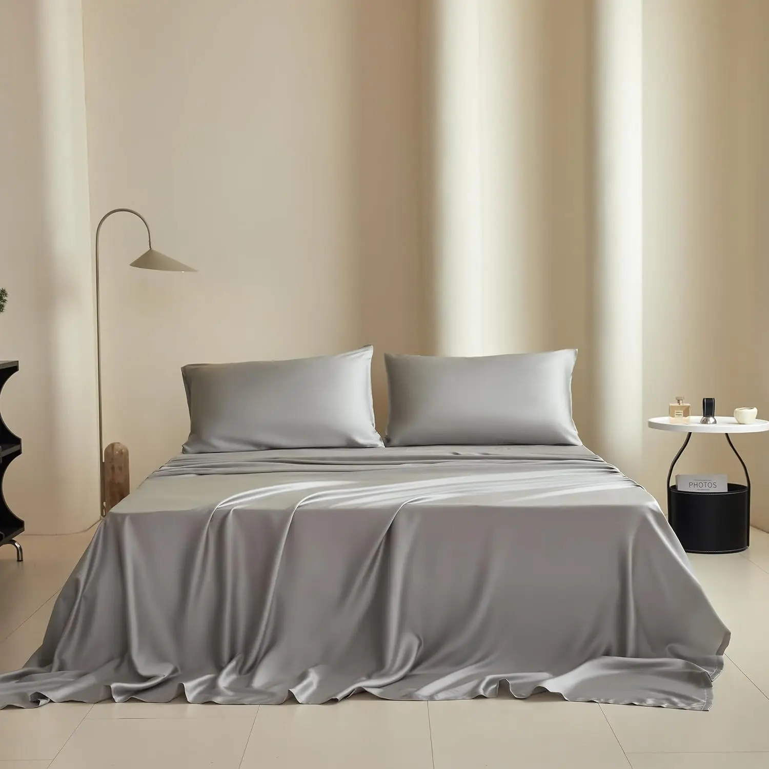 

Simple&Opulence 100% Tencel Lyocell Sheet Set 4 Pieces, Moisture-Wicking, Silky Soft Cooling Sheets for All-Season