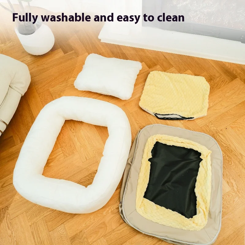 Dog Kennel for Winter Warmth, Removable and Washable Dog Bed, Large Bed for All Seasons, Pet Golden Retriever Mat