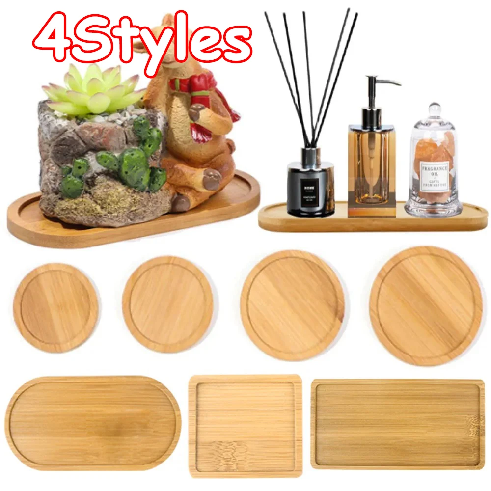 Wooden Soap Dispenser Tray Vanity Countertop Bottles Organizer Holder Round Square Candles Jewelry Storage Tray for Bathroom wooden tray