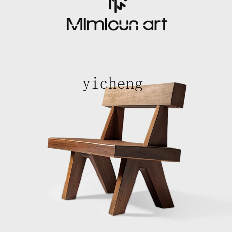 

Xl Zhonggu Armchair Walnut Vintage Dining Chair without Armrest Bench