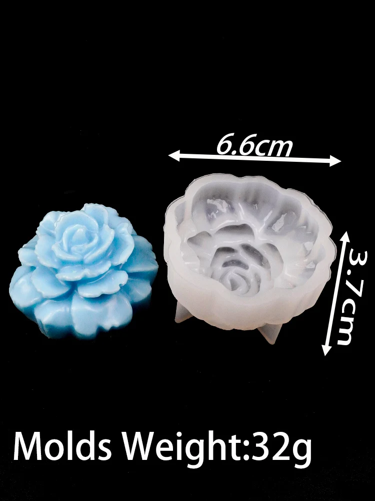 3D Rose Mold, geurkaars schimmel, DIY siliconen bloem pasta schimmel, gemakkelijk te verwijderen bloem schimmel voor kaars, chocolade, zeep, thuis ambachten maken