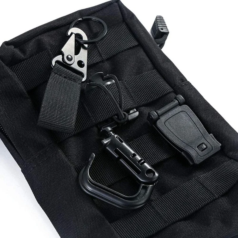 Molle 부착 키트, 배낭 기어 클립 스트랩, D-링 도미네이터 키 링 거치대 포함, 30 개