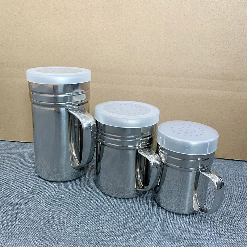 Description Picture 3 of itemHandle Shaker Pepper Sugar Salt Stainless Steel Dispenser Powder Tube Coffee Utensils Kitchen Tool
