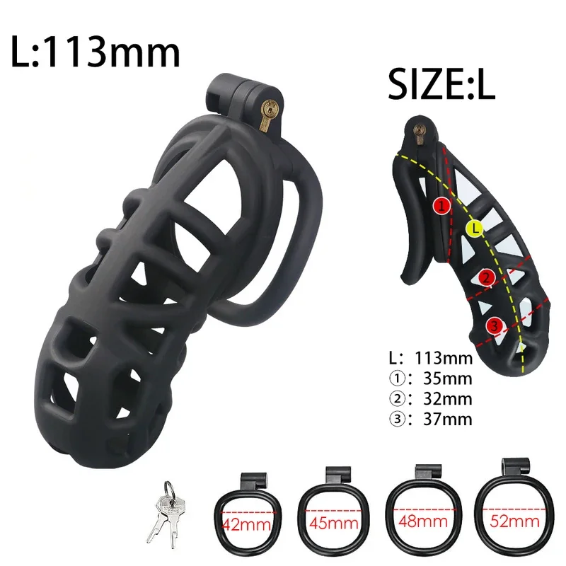 Male Chastity Cage Erotic Urethral Lock Sex Toys Device Penis Ring Male with 4 Size SM Products Cage Chastete Penis Sleeve