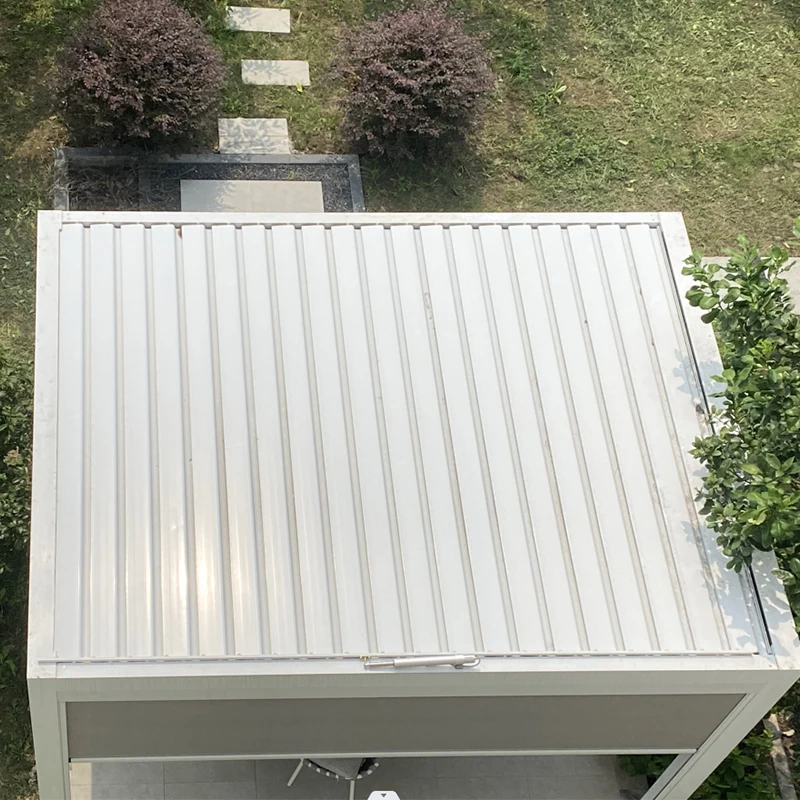 China Manufacturer Motorized Waterproof Louver Roof Gazebo Garden Bioclimatic Aluminum Arches Arbours Pergola Canopy