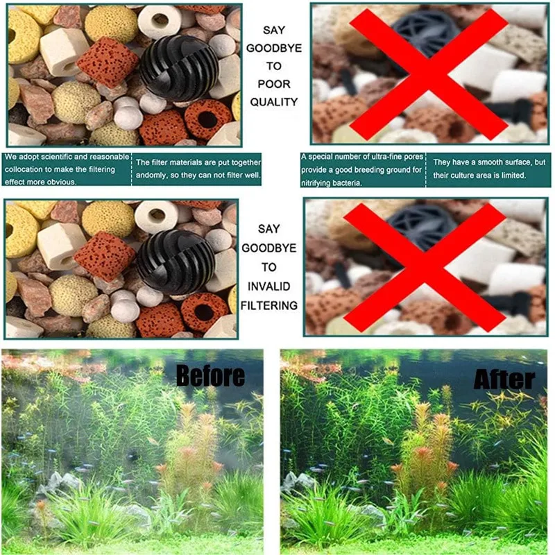 420g 12 in 1 Aquarium Bio Balls Biochemical Ball Filter Media for Aquarium Filter Accessories for Fish Tank 5