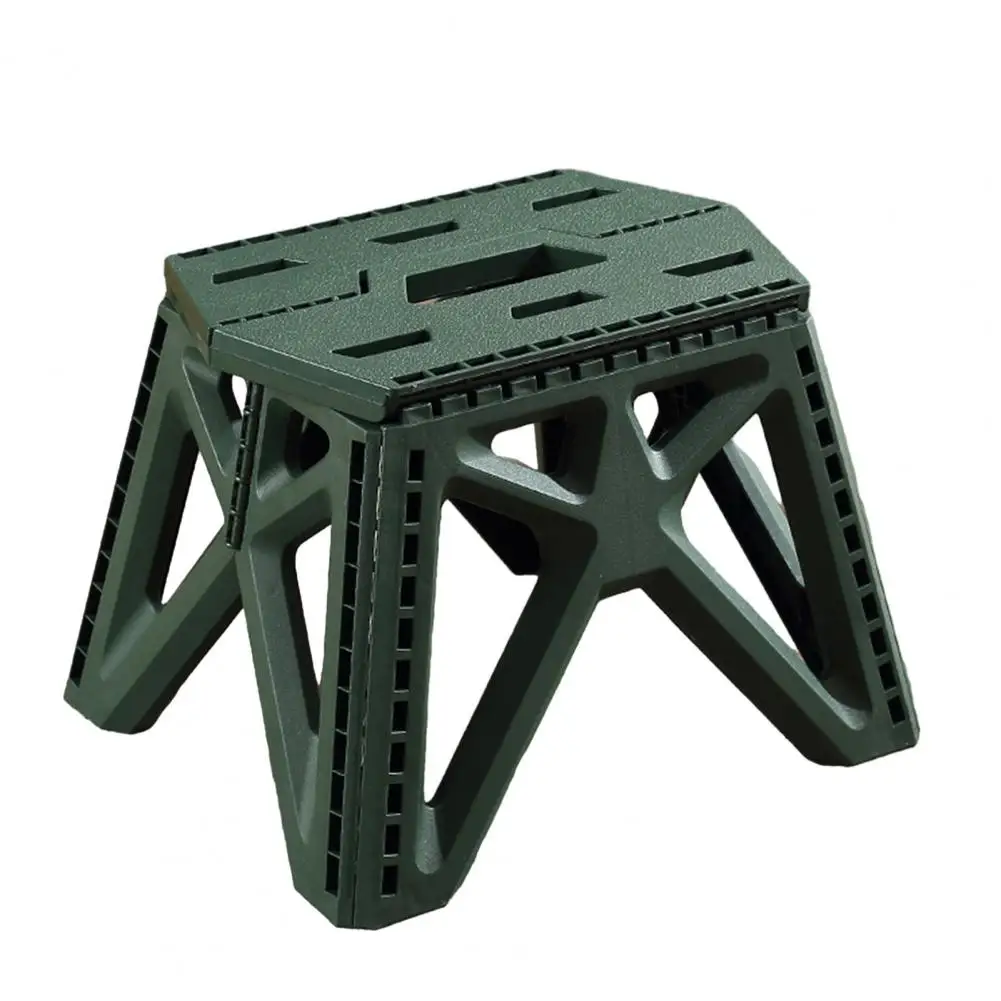 Folding Step Stool Strong Load-bearing Heavy-Duty Chair Travel Use Compact Collapsible Chair Handle Camping Supplies