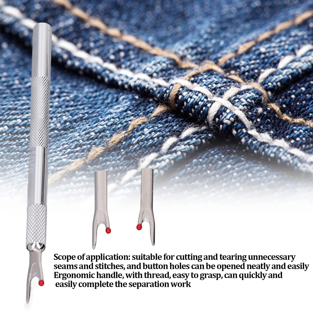 Sewing seam cutter metal seam ripper set 5Pcs replacement blade handle stitch unpicker