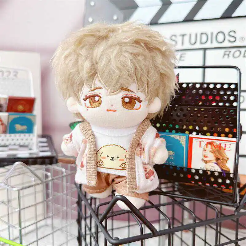 미니 인형 옷 강아지 코트 바지 티셔츠 세트, 귀여운 좋은 소년 세트, DIY, 여아용 봉제 인형 옷, 어린이 선물, 10cm