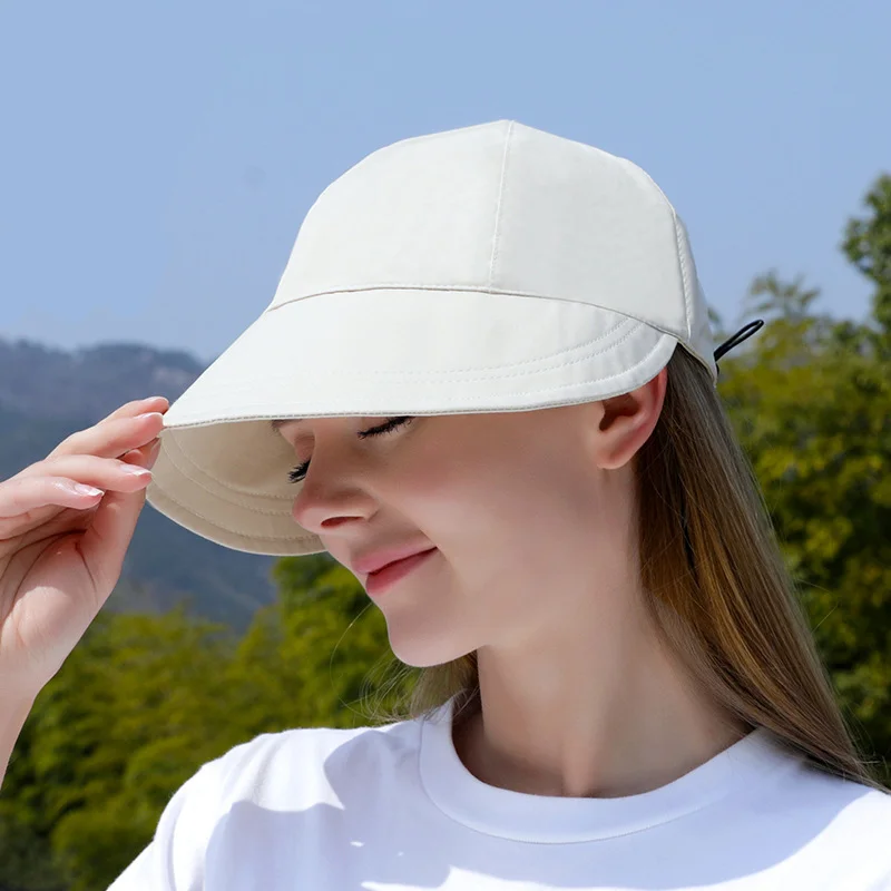 2024 Spring/summer Sunscreen and Sunshade Hats Natural Beauty Tool Black Fashion Casual Versatile and Simple Sun Hat for Women_voghion.com