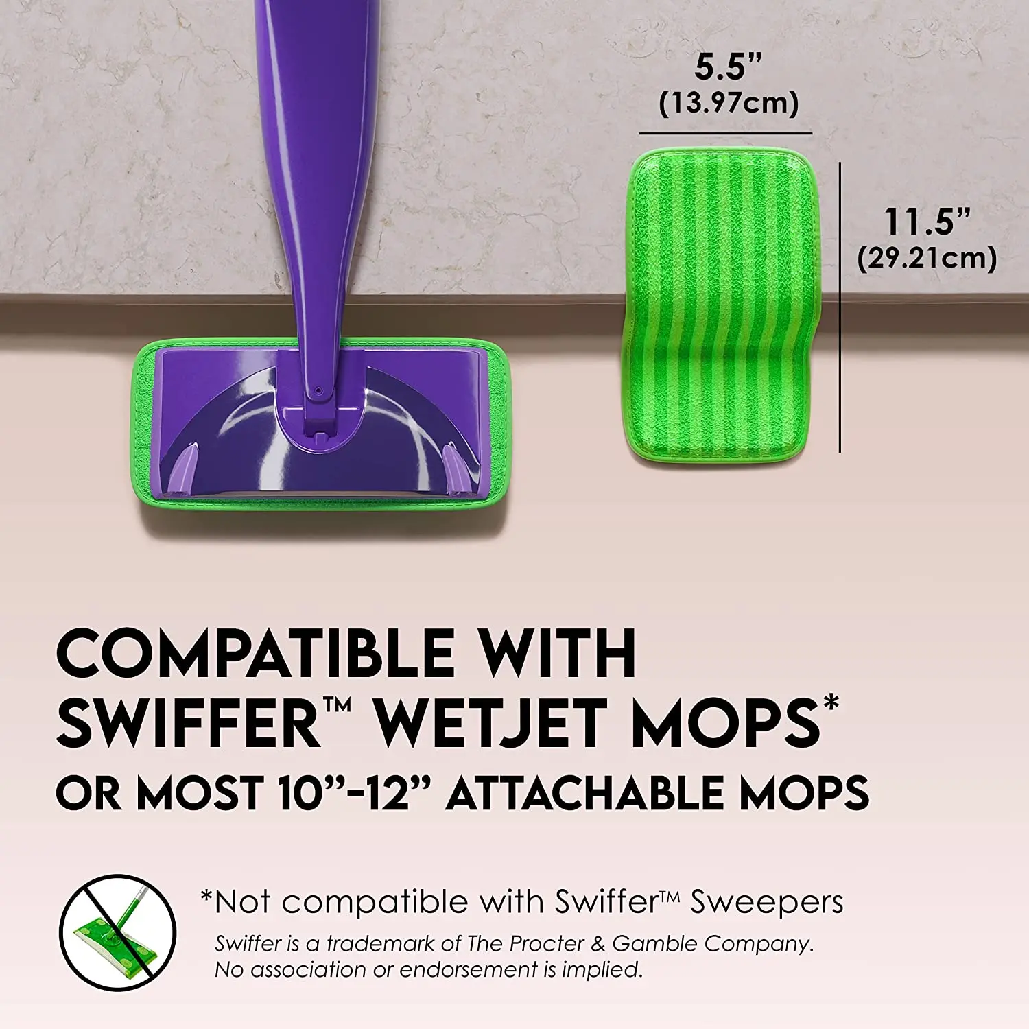 Recambio de almohadillas reutilizables compatibles con Swiffer Wet