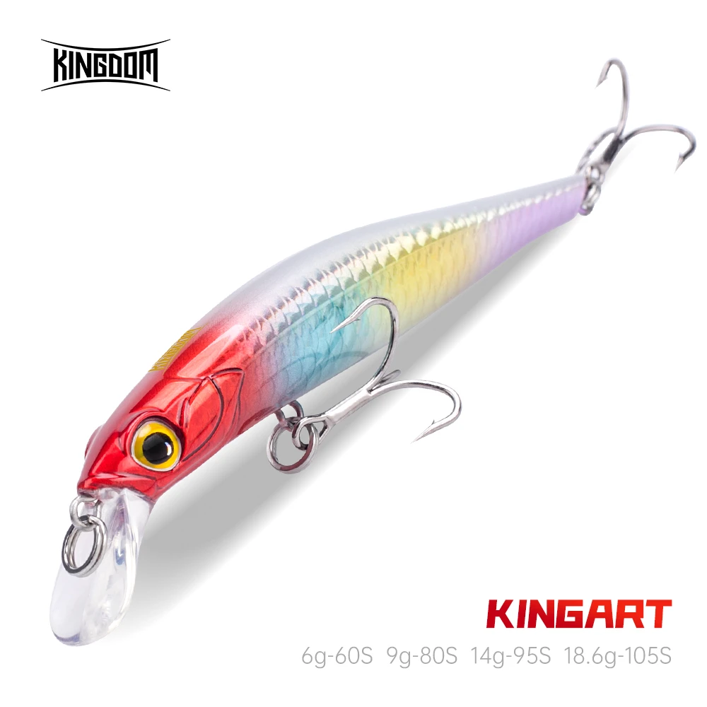 Kingdom Kingart Sinking Minnow Fishing Lures 6g 9g 14g 18.6g Jerkbaits