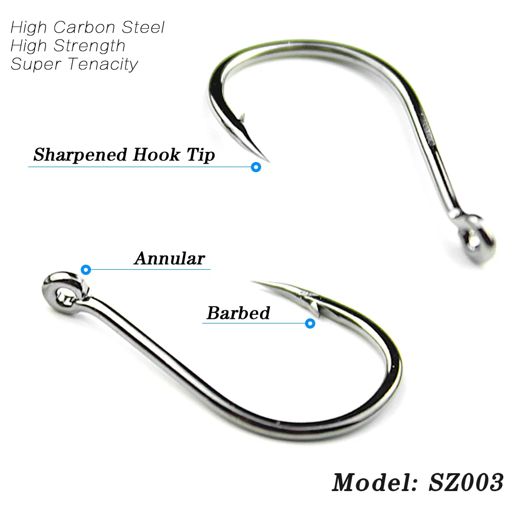 Lot 200pcs High Carbon Steel Annular Barbed Fishhooks 3#-15# Flat Carp Fishing Hooks Single Jigging Hooks Accessories Tackle 10pcs fishing hooks set carbon steel single carp hook fly fishinghook jip barbed carp hooks sea fly fishing accessories tackle