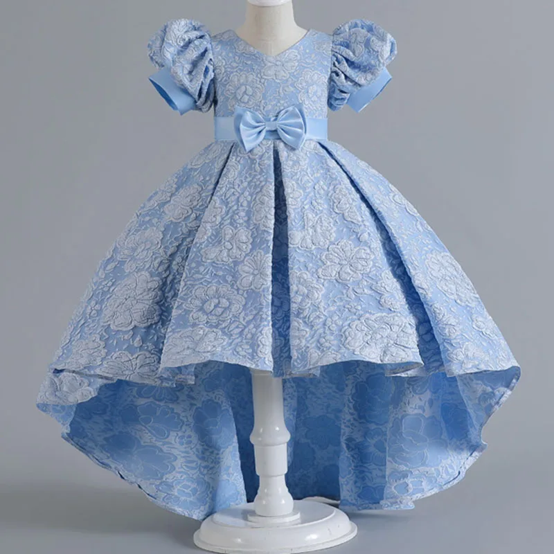 Kid Girls Elegant Wedding Pearl Petals Girl Dress Princess Party Pageant Long Sleeve Lace Tulle for 3-12 Yrs girls dress maxi dress princess costume kids clothes