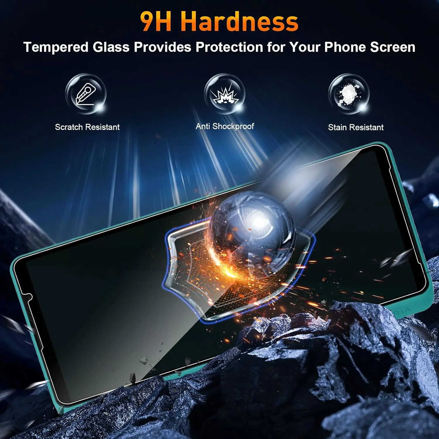 Premium 2.5D 9H Privacy Screen Protector - Anti-Spy Protective Shield