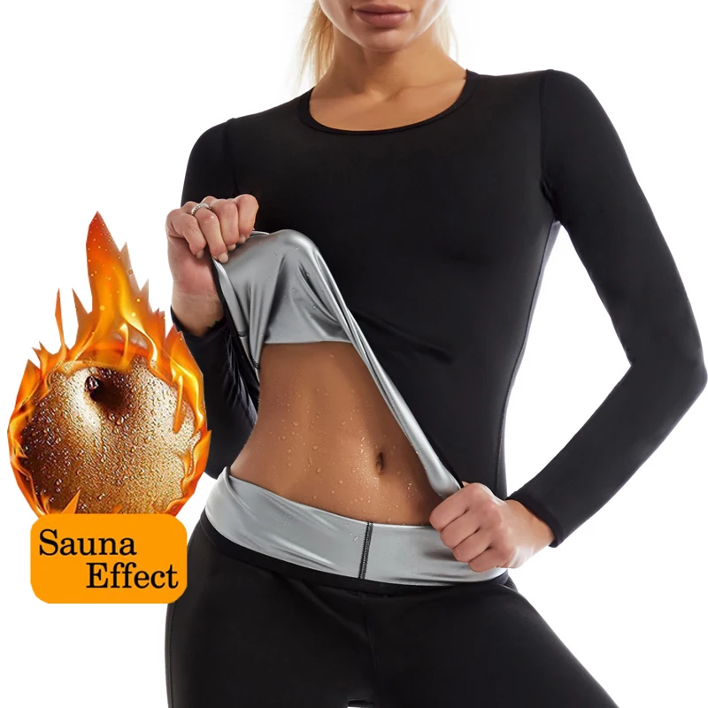 

Thermal Underwear Top Women Seamless Bottoming Shirt Solid Color Long-Sleeved Tshirt Sweat Sauna Heating Fiber Thermal Top Shirt