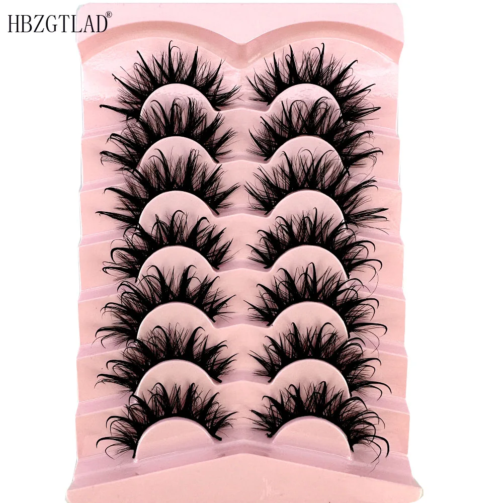 7Pairs Design Wet Manga Lashes 3D fluffy Eyelash Extensions Makeup Fashion Long Thick Natural Fake Eyelashes eyelash extensions fake eyelashes
