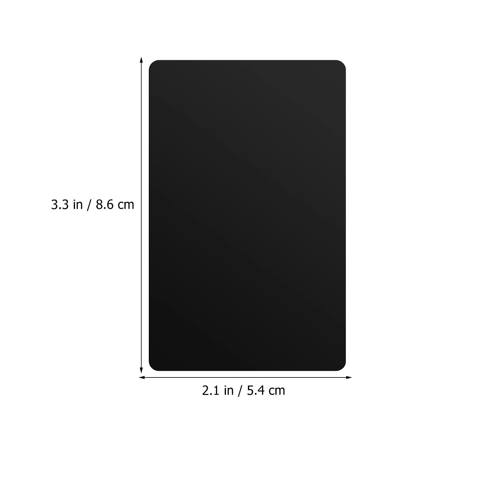 86x54x0.45mm Black Aluminum Metal Engraving Business Cards Custom Nameplates Marking  Blank Metal Cards Diy Engraved Plates 