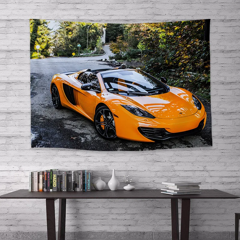 New Luxury Sports Car Series Ins Background Wall Cloth Room Bedside Decoration Hanging Cloth Ferrari Lamborghini DecorationCloth