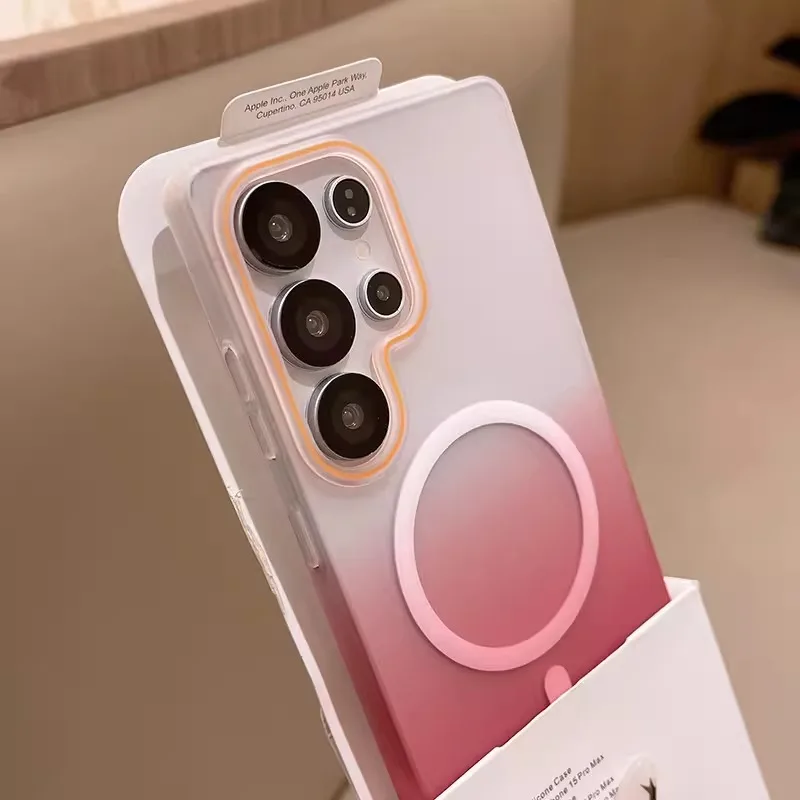 Gradient Color Translucent PC Case with Magsafe Magnetic Cover