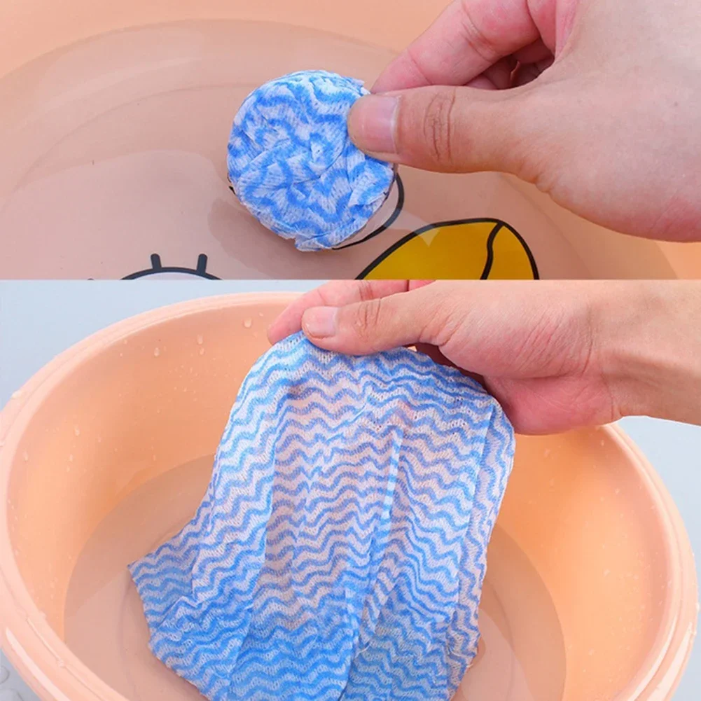 10/1PCS Compressed Bath Towel Disposable Thickened Absorbent Outdoor Travel Large Towel Portable Non-woven Striped Quick-drying 5