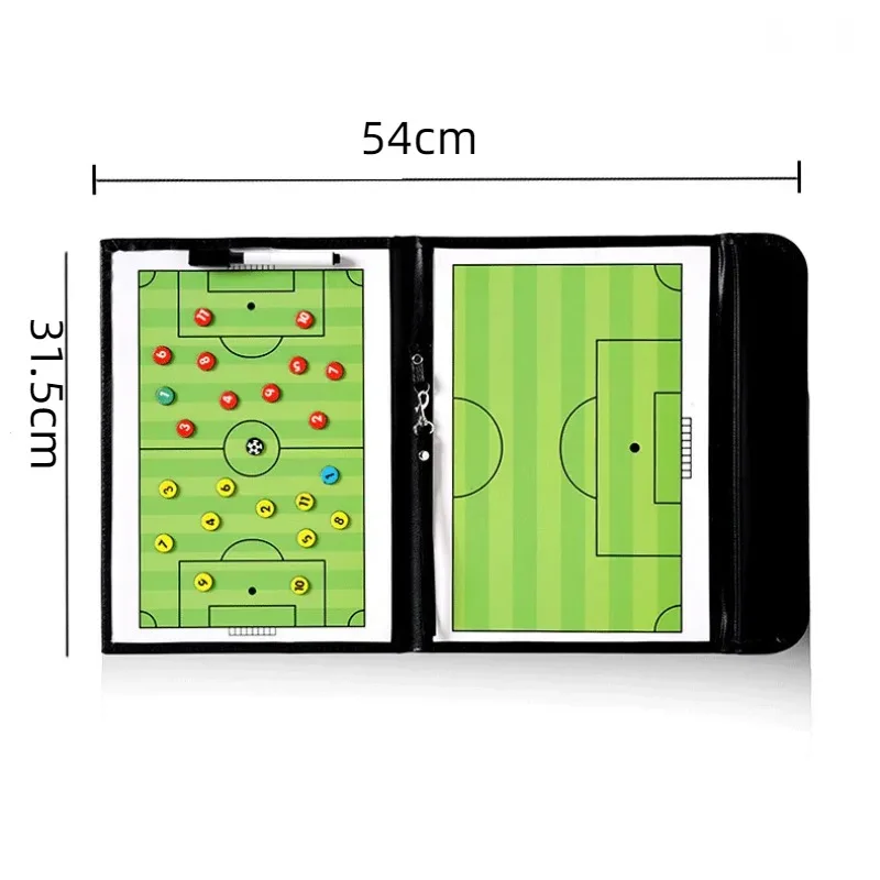 54cm Magnetic Football Tactic Board Soccer Training Match Coach Gear PVC Foldable Football Strategy Board Tactical Clipboard
