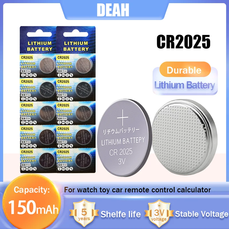 520pcs CR2025 CR 2025 3V Lithium Battery DL2025 BR2025 KCR2025 For Car