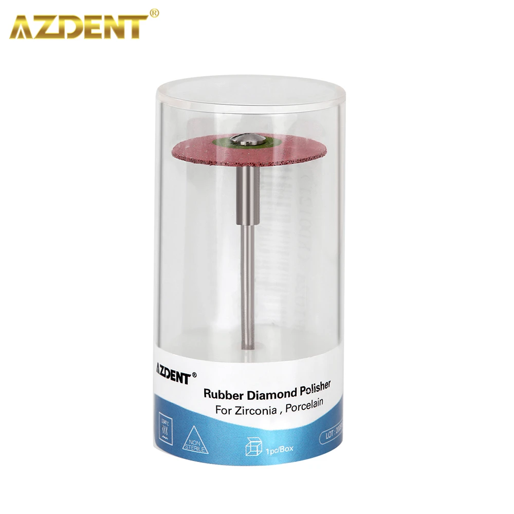 

AZDENT Dental Rubber Diamond Polisher Polishing Wheel Disc Grinder for Zirconia Porcelain Workpiece Lab Tool Instrument