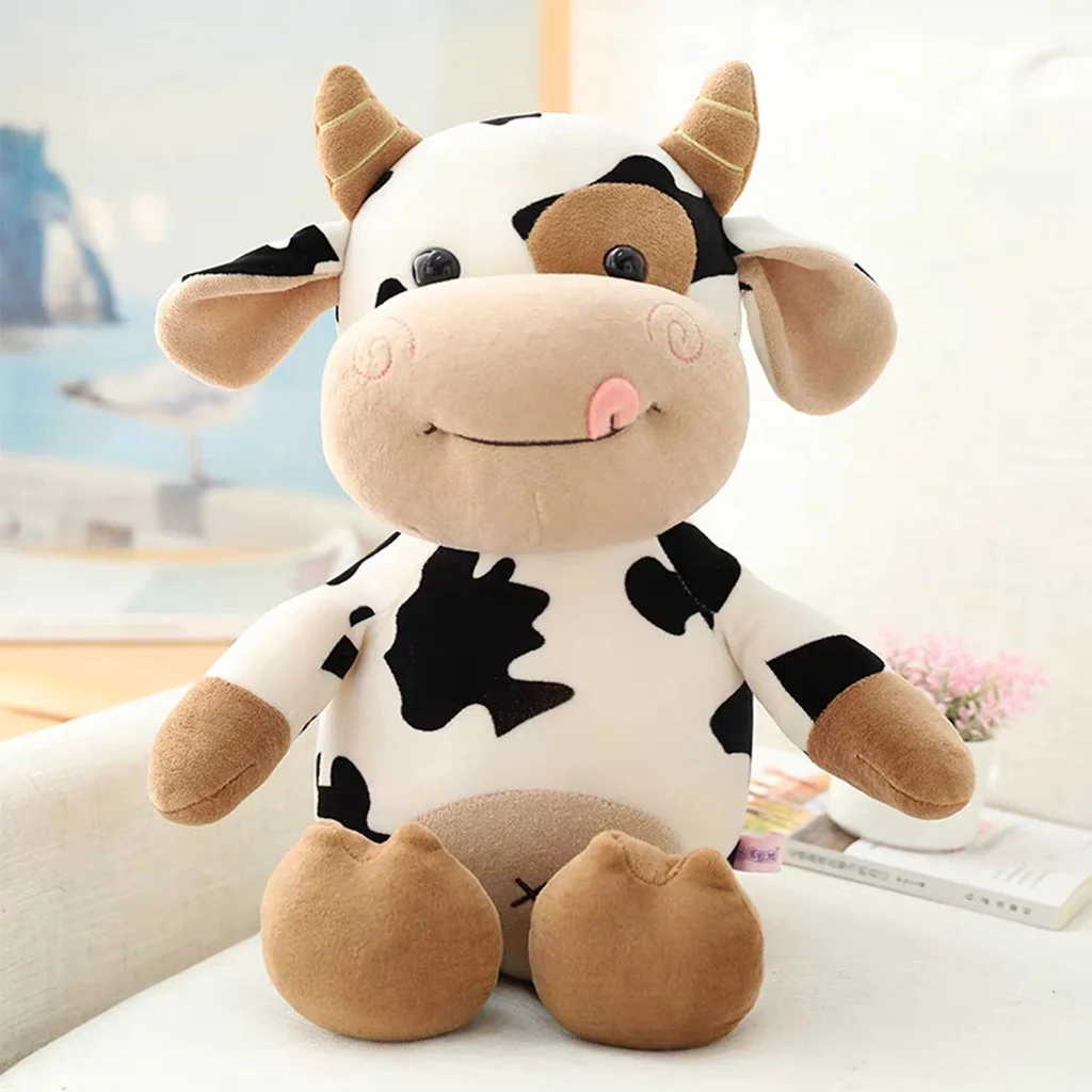 25-35cm Children's Plush Toy Cow Doll Soft PP Cotton Stuffed Animal Cartoon Birthday Gift children plush toy