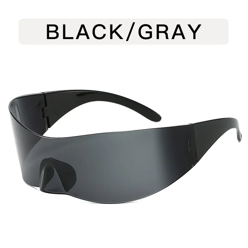 OVOYAM Punk Oversized Sunglasses Women Future Vintage Goggles for