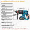 Hormy Brushless Electric Hammer 20V Impact Drill Cordless Drill Multifunction Rotary Rechargeable Power Tools For Makita Battery 3