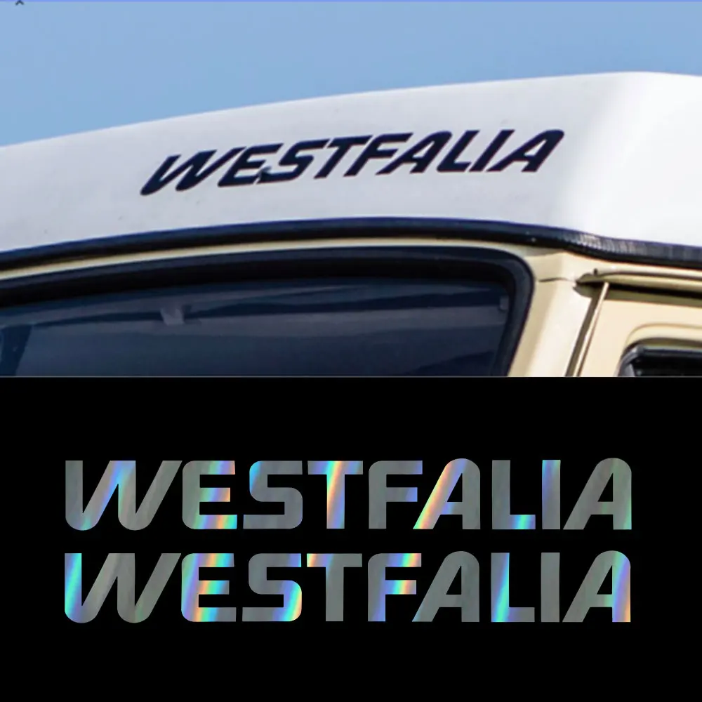 (1 Paio) Westfalia Per Vw Vanagon Wety Camper Bus Adesivo Decalcomania In Vinile
