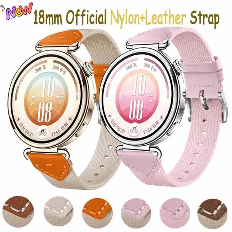 Elegant 18mm Nylon-Leather Watch Strap - Premium Replacement Accessory