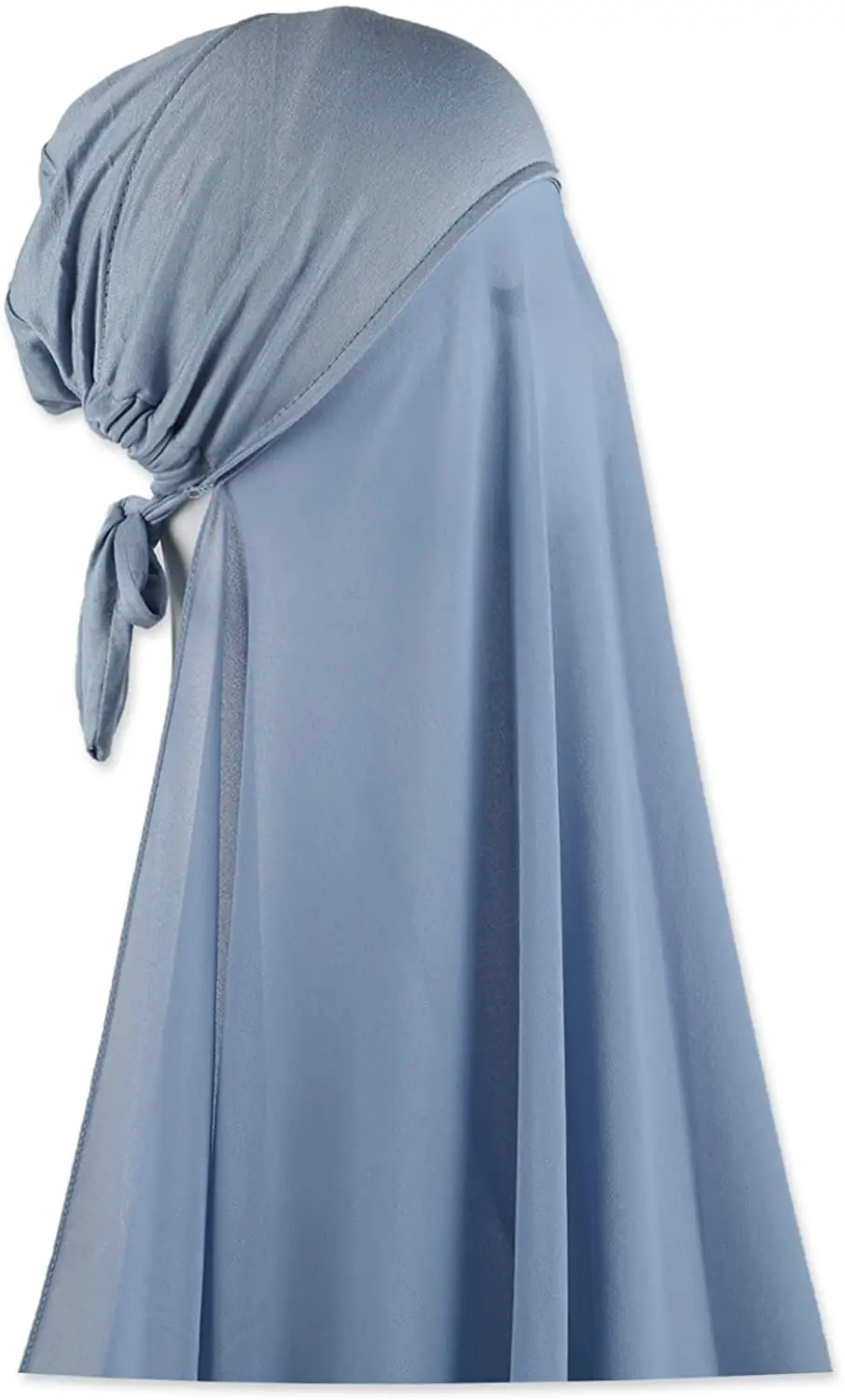 Muslim Women Chiffon Hijab With Cap Bonnet instant Chiffon Hijab Pinles Shawl Head Scarf Under scarf Caps  Cover Headwrap