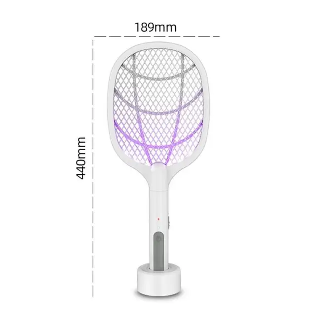 Elektromos Szúnyogos Swatter Kézi Alap Tartóval Szúnyoggyilkos 2 -Ből 1 Hordozható Légy Csapda Bug Zappers 3000V - Image 4