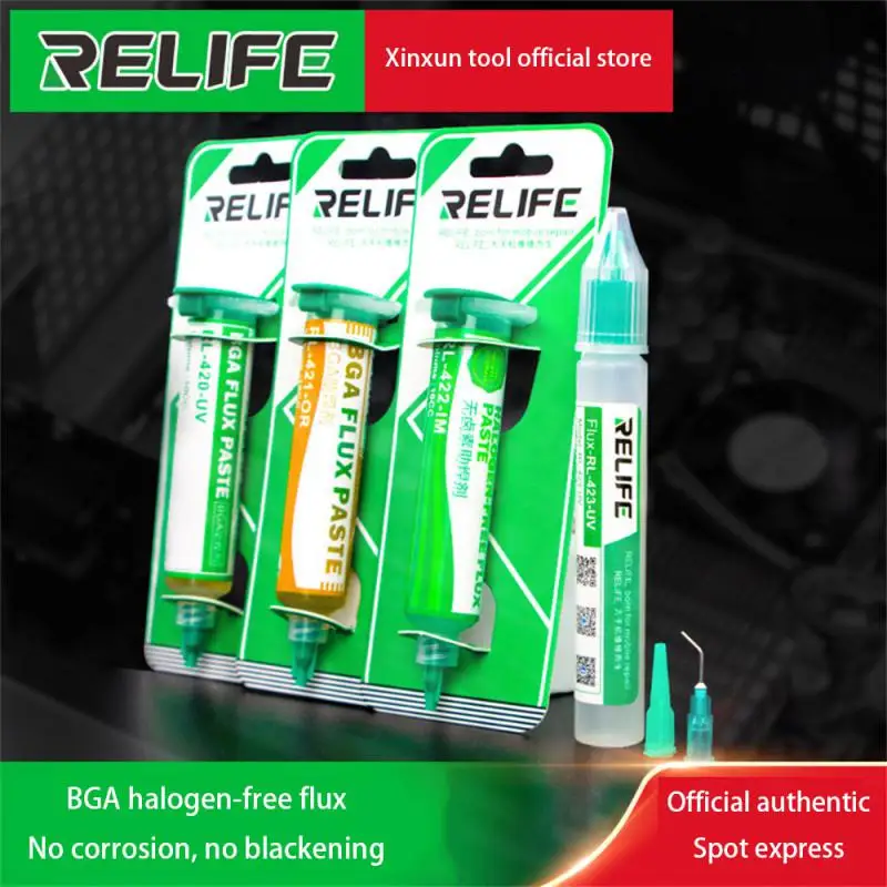 RELIFE Mobile Phone Repair Welding BGA Flux Paste Lead-free Halogen-free Flux Free Cleaning Soldering Paste Flux Oil