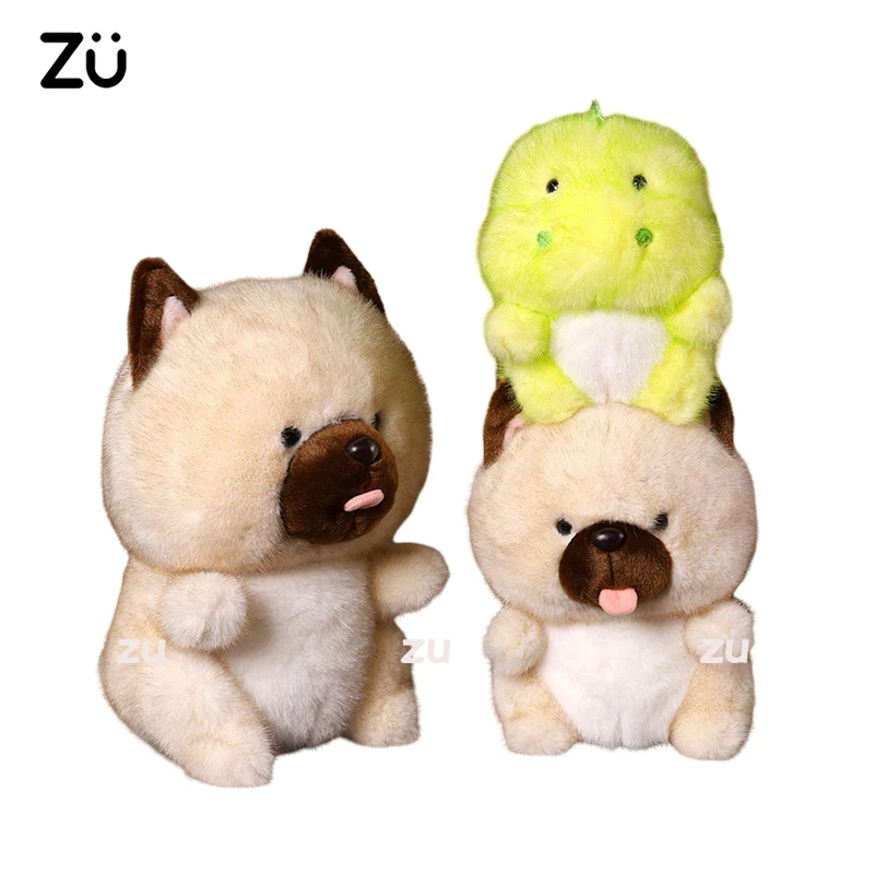 

ZU Kawaii Stuffed Animal Fluffy Dinosaur Cute Shar Pei Dog Plush Toys Cute Baby Dino Dolls Plushies Gift For Girl Boy Birthday