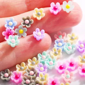 3D Flower Nail Charms 4 Boxes of Clear Rose Accessories with Pearls and  Caviar Beads 2 Sizes Colorless to Light Change Red Pink for DIY Acrylic  Nail