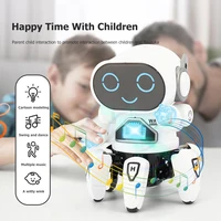 Dance Music 6 Claws Electronic Robot Doll Smooth with Music Light Noisy Rotatable Walking Robot Toy Birthday Gift For Children 2
