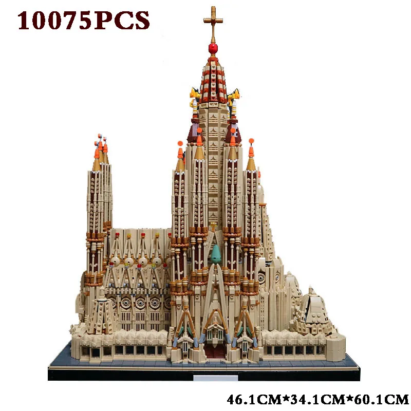 

Конструктор MOC «Церковь Барселоны», испанский архитектурный комплекс «сделай сам», рождественские подарки